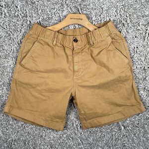 Bear Bottom Chino Shorts Men's Size Medium 7Inch Inseam Beige Elastic Waist Golf
